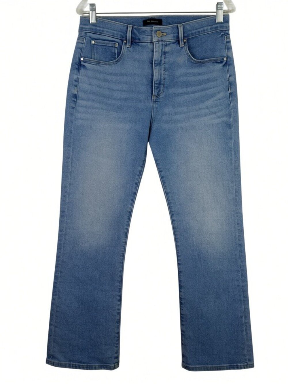 Ann Taylor Kick Crop High Rise Denim Jeans Womens 30/10 Medium Wash Blue